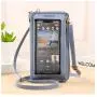 Phone bag Fashionable Female Diagonal Anti-Theft Mobile Phone Bag Transparent Mini Wallet with Touch Screen Anti-Fall Function