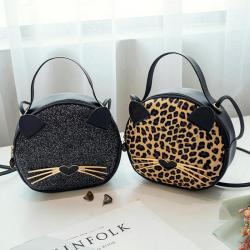 New Leopard Pattern Messenger Bag for Women Handbag Korean Version Shoulder Crossbody Bag Cute Trendy Small Round Bag Wholesale