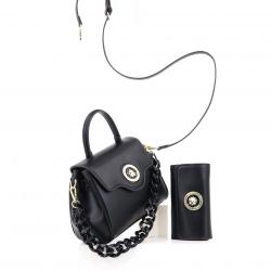 Ladysky 2024 new good quality ladies handbag sets women bags acrylic chain hand bags color hardware luxury bag supplier 23 cm