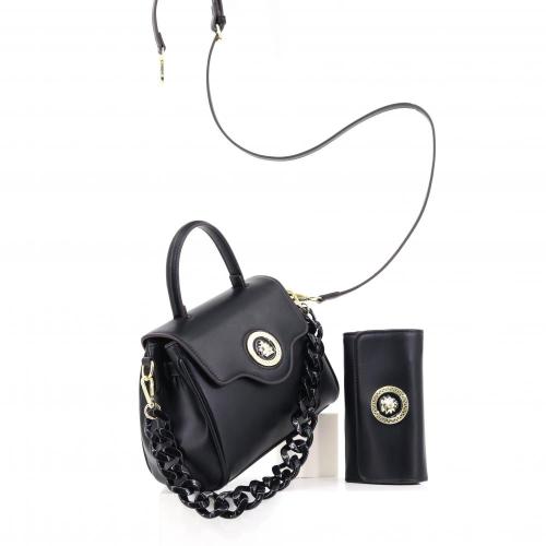 Ladysky 2024 new good quality ladies handbag sets women bags acrylic chain hand bags color hardware luxury bag supplier 23 cm
