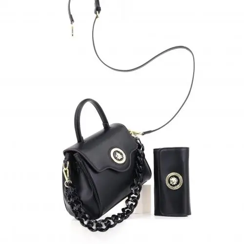Ladysky 2024 new good quality ladies handbag sets women bags acrylic chain hand bags color hardware luxury bag supplier 23 cm