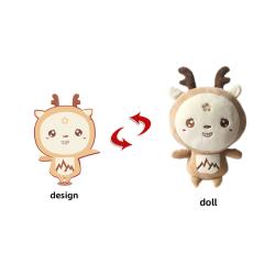custom plushie soft stuffed animal art Festival gift Purple demon wholesale Promotional bulk company logo plush toys