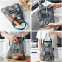 Gelory Polyester Mesh Hanging Bag Reusable Grocery Eco Shopping Tote Kitchen Fruits Vegetables Storage Bags