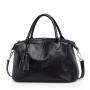 New Leather Female Bag Top Layer Leather Shoulder Portable Soft Tassel Big Bags Casual Handbag