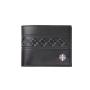 New men's wallet short money clip men's youth fashion leisure embossed multi-card position thin section soft wallet coin purse