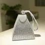 New Diamond Inlaid Dinner Bag Portable Fashion Personalized Triangle Small Bag