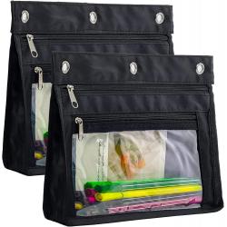 Expandable Pencil Pouch For 3 Ring Binder , Large Capacity Oxford Pencil Bag For School And Office