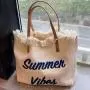 KBW473 Wholesale Women Bag New Handbag Simple Beach Travel Bag High Quality Ladies Canvas Single Shoulder Tote