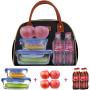Multi-functional Insulated Lunch Tote Bags with Double Zippers Reusable Thermal Cooler Lunch Bag Box