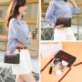 Ladies handbag 2024 ladies printed shoulder crossbody bag fashion casual mobile phone bag double zipper wallet
