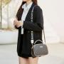 Women's Bag Ladies's 2024 Handbag New Circle Pattern Decoration Crossbody Shoulder Bag Ribbon Camera Square Bag