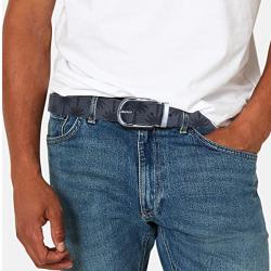 Customize Men's Casual Jean Leather Belt Wide 4MM Thick Alloy Prong Buckle Work Dress Belt for Men