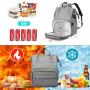 Custom Oxford women laptop bookbag multifunction soft waterproof lunch insulated cooler bag school backpack with lunch bag