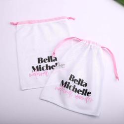 Hot Sale Custom Logo Printing Nylon Mesh Soap Shampoo Storage Bag Drawstring Skincare Product Gift Packaging Mesh Pouch