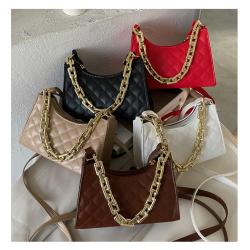 Lattice Popular Style Elegant Chain Pu Leather Bag Women Hand Bags Luxury 20231pu Leather White Shoulder Bag