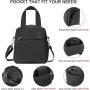Gelory Large Waterproof Tote Insulation Picnic Lunchbox Fashion Picnic Travel Insulated Shoulder Lunch Bag