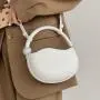 New Fashion Pea Small Bag Woman Custom Bolsos Niche Designer Pure Color Pu Leather Handbag Zipper Single Shoulder Crossbody Bag