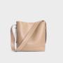 2024 New Fashion Custom Large Capacity Ladies Brown Leather Handbags Shoulder Crossbody Bucket Bags For Women The Tote Vintage