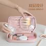 Pu Leather Women Makeup Bag Large Capacity 2022 Newest Cosmetic Bag For Ladies Girls Pure Color Korean Style Women Bags Fashion