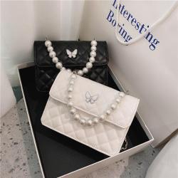 Crossbody women's bag 2023 fashion butterfly design shoulder bags for pearl chain handbags