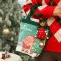 ZR648 Christmas Decorations Linen Cartoon Lovely Santa Claus Elk Tote Bags Small Gifts Children Present Handbag Bag Candy Gifts