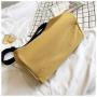 Korean Simple Large-capacity Shopping Bag Sen Series Art Canvas Shoulder Bag Wild Fashion Solid Color Handbag