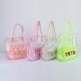 New Design RTS Fashion Cute Custom Logo Clear PVC Waterproof Large Capacity Outdoor Travel Portable Ladies Transparent Tote Bag