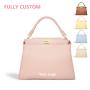 Custom Logo Luxury Quality Top Handle Womens Handbags Pu Leather Vegan Fashion Female Premium Lock Classic Ladies Hand Bags