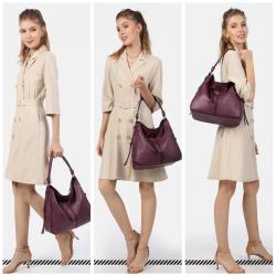Guangzhou factory Realer fashion high quality PU leather purses ladies hobos tote bag large capacity vintage women hand bags