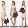 Guangzhou factory Realer fashion high quality PU leather purses ladies hobos tote bag large capacity vintage women hand bags