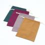 Customized Colorful Cotton Flannel Dust Pouch For Baby Clothes Drawstring Flannel Shoe Cosmetic Gift Packaging Bag