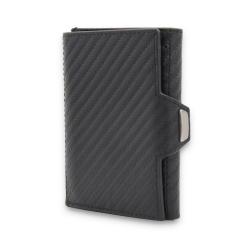 Slim RFID Wallets for Men Durable Genuine Leather Front Pocket Trifold Wallet