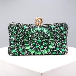 Hot selling diamond multicolour shiny rhinestone handbag clutch bag ladies party wedding blue evening bags
