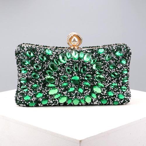 Hot selling diamond multicolour shiny rhinestone handbag clutch bag ladies party wedding blue evening bags