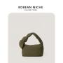 Factory Wholesale Trendy Ladies Puff Bag Soft Cotton Nylon Simple Handbag Logo Customized Hand Bag Women Mini Puff Bag