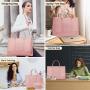 LOVEVOOK 15.6 inch Large Capacity Work Briefcase Fashion Lightweight Laptop Tote Bags for Office Women Ladies Business Handbag