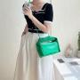 Summer new female fashion creativity woven handbag trend solid color shoulder cross-body bag personality retro small square bag