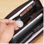 ZWY013 New Fashion Men Long Clutch Wallet Multi-card Convenient Vintage PU Money Clip Daily Zipper Soft Leather Card Case