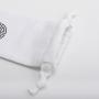 Eco Friendly Reusable Cotton Linen Drawstring Bag Custom Logo Printed Personalized Small Fabric Shopping Bags