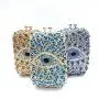 New Eye diamond evening bag banquet dress crystal bag hollow metal rhinestones purse vertical women's clutch bag