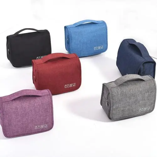 Gelory Mini New Travel set Makeup Bag High Capacity Cosmetic Bags Bathroom Hanging Toiletry Bag Women Cosmetic Organizer Pouch
