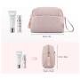 OEM ODM Professional Quilted Cosmetic Pouch Luxury Makeup Bag Elegant Roomy Travel Toiletry Cosmetic Bags with Handle