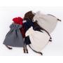 Factory Wholesale Double Veet Bundle Pocket Storage Bag Customizable Logo Velvet Cotton Drawstring Bag in Stock