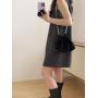2024 New Hot Style Pink Sequins Fashion Shoulder Bag Silver Chain High Quality Crossbody Bag  PVC Sequins Drawstring Bucket Bag