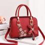 Fresh Sweet Women Appliques Flowers Handbags wholesale women handbags Girl Pure Color Zipper Square Handbag
