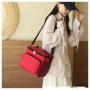 ZX075 Reusable Insulated Lunch Box Double Deck Soft Handle Cooler Bags Outdoor Fresh Keeping Thermal Insulated Shoulder Bags