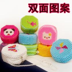 Summer Hot Women's Shoulder Bag Round Hollow-out Sliver Beaded Pearls Mini Bags 2024