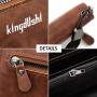 ZR341 New Men's Long Wallet Business Casual Double Zipper Handbag Large Capacity Multi Card Mobile Case