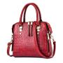 Stone Pattern PU Leather Handbag 2024 New High Capacity Casual Shoulder Bag Luxury Customs Tote Bag