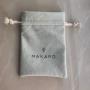 Custom Logo Recyclable Cotton Jewellery Drawstring Pouch Jewellery Packaging Bag Cotton Drawstring Bag
